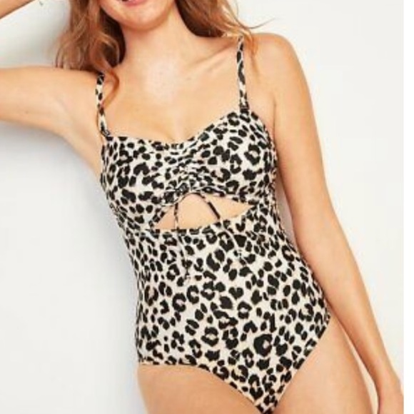 Old Navy Other - NWT Old Navy Leopard print cutout one piece swimsuit